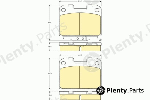  GIRLING part 6131049 Brake Pad Set, disc brake