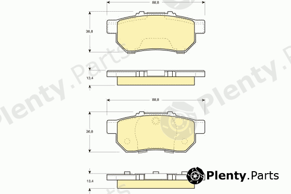  GIRLING part 6131139 Brake Pad Set, disc brake