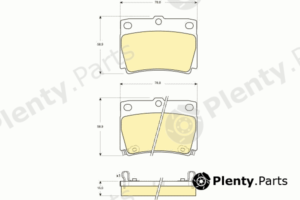  GIRLING part 6132399 Brake Pad Set, disc brake