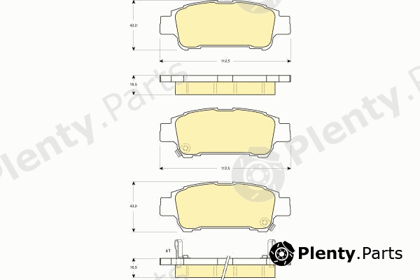  GIRLING part 6132499 Brake Pad Set, disc brake