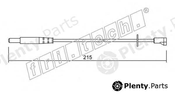  fri.tech. part SU.022 (SU022) Warning Contact, brake pad wear