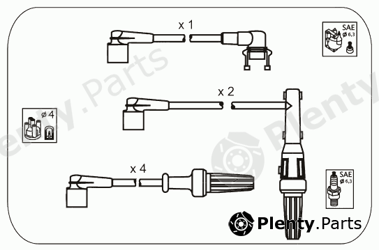  JANMOR part RB18 Ignition Cable Kit