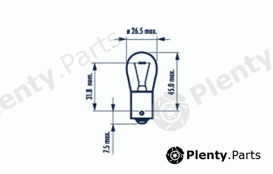  NARVA part 17421 Bulb, stop light; Bulb, rear fog light; Bulb, reverse light; Bulb, tail light; Bulb, rear fog light; Bulb, reverse light; Bulb, tail light; Bulb, auxiliary stop light; Bulb, auxiliary stop light