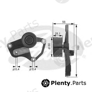  GATES part T36021 Deflection/Guide Pulley, v-ribbed belt