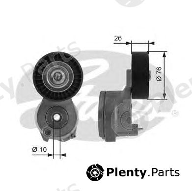  GATES part T38423 Tensioner Pulley, v-ribbed belt