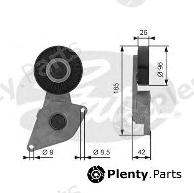  GATES part T38464 Tensioner Pulley, v-ribbed belt