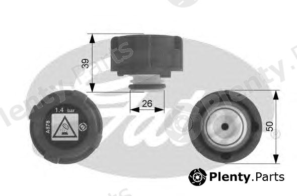  GATES part RC216 Cap, radiator