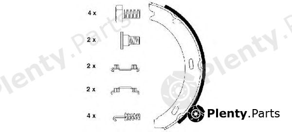  TEXTAR part 91044500 Brake Shoe Set, parking brake