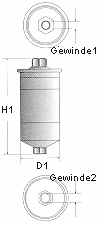  CHAMPION part L231/606 (L231606) Fuel filter