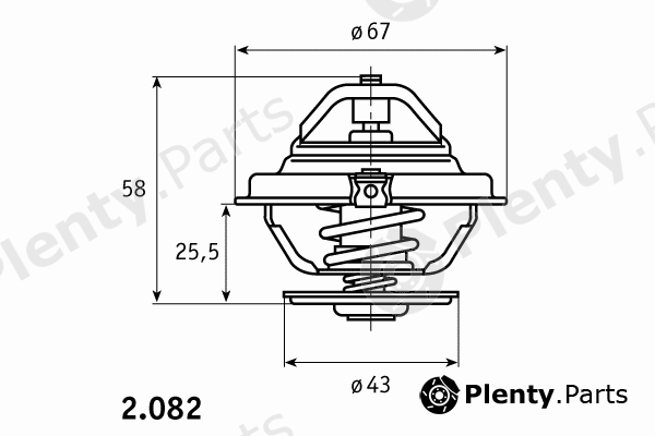  BEHR THERMOT-TRONIK part 2.082.87 (208287) Thermostat, coolant