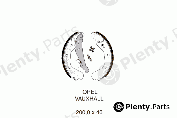  PEX part 6.009 (6009) Brake Shoe Set