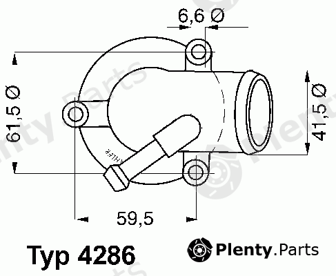  WAHLER part 4286.87D (428687D) Thermostat, coolant