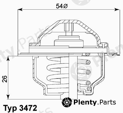  WAHLER part 3472.87D (347287D) Thermostat, coolant