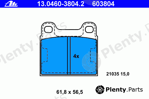  ATE part 13.0460-3804.2 (13046038042) Brake Pad Set, disc brake