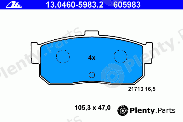  ATE part 13.0460-5983.2 (13046059832) Brake Pad Set, disc brake