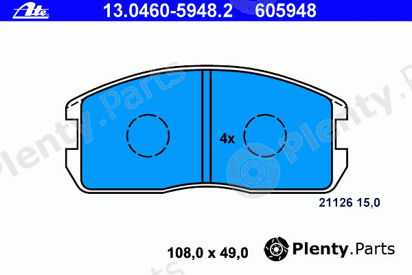  ATE part 13.0460-5948.2 (13046059482) Brake Pad Set, disc brake
