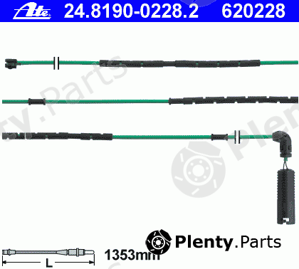  ATE part 24.8190-0228.2 (24819002282) Warning Contact, brake pad wear