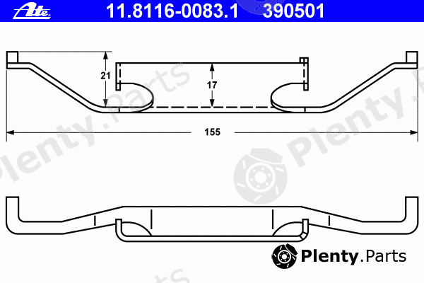  ATE part 11.8116-0083.1 (11811600831) Spring, brake caliper