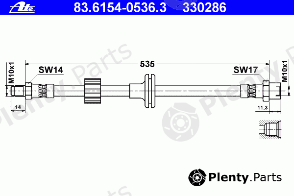  ATE part 83.6154-0536.3 (83615405363) Brake Hose