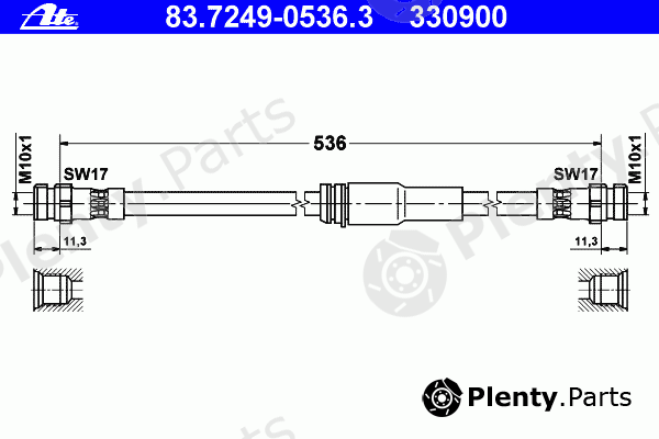  ATE part 83.7249-0536.3 (83724905363) Brake Hose