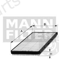  MANN-FILTER part CUK2736-2 (CUK27362) Filter, interior air