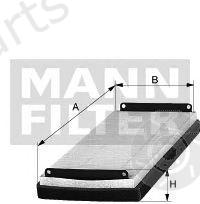  MANN-FILTER part CU2038 Filter, interior air