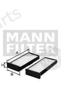 MANN-FILTER part CU23000-2 (CU230002) Filter, interior air