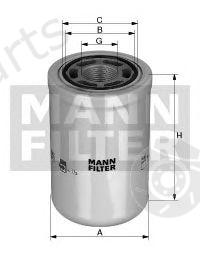  MANN-FILTER part WH980/3 (WH9803) Filter, operating hydraulics