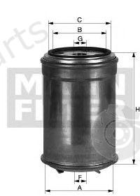  MANN-FILTER part WK842/1 (WK8421) Fuel filter