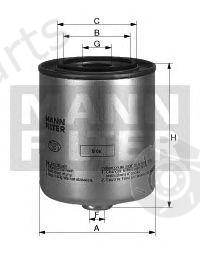  MANN-FILTER part WK720/2x (WK7202X) Fuel filter