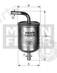  MANN-FILTER part WK614/14 (WK61414) Fuel filter