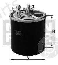  MANN-FILTER part WK820/2x (WK8202X) Fuel filter