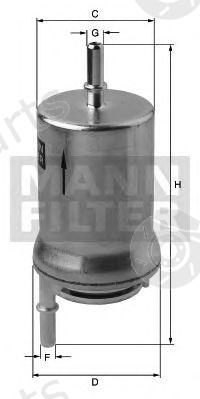  MANN-FILTER part WK59x (WK59X) Fuel filter