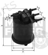  MANN-FILTER part WK939/1 (WK9391) Fuel filter