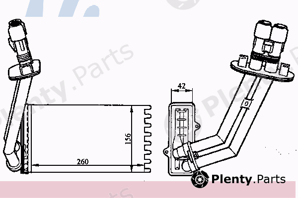  NISSENS part 73362 Heat Exchanger, interior heating