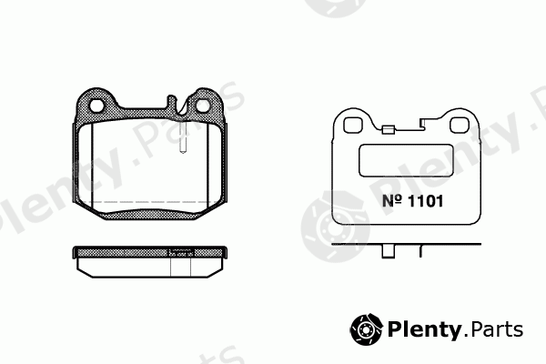  REMSA part 0014.40 (001440) Brake Pad Set, disc brake