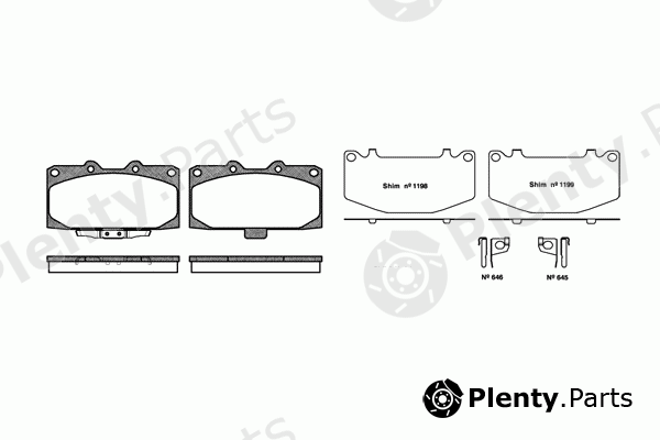  REMSA part 0599.12 (059912) Brake Pad Set, disc brake