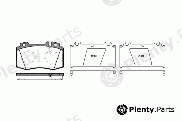  REMSA part 0769.00 (076900) Brake Pad Set, disc brake