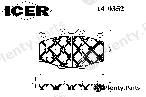  ICER part 140352 Brake Pad Set, disc brake
