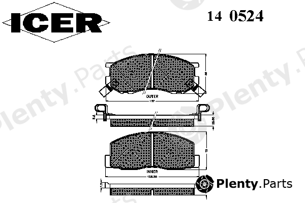  ICER part 140524 Brake Pad Set, disc brake