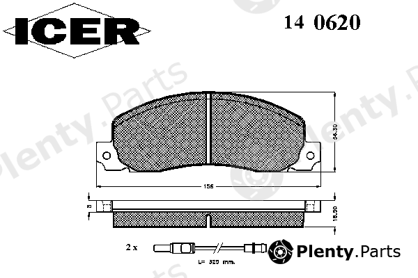  ICER part 140620 Brake Pad Set, disc brake