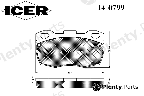 ICER part 140799 Brake Pad Set, disc brake