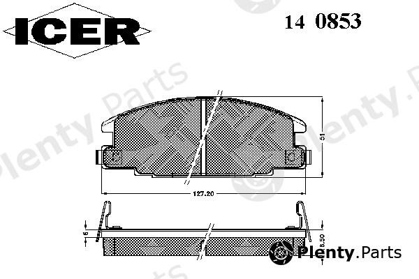  ICER part 140853 Brake Pad Set, disc brake