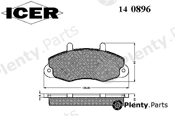  ICER part 140896 Brake Pad Set, disc brake