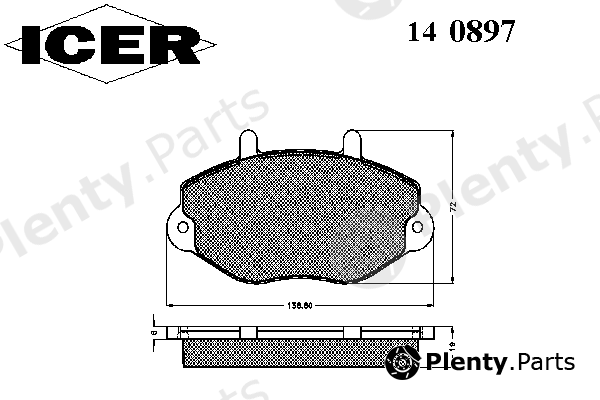  ICER part 140897 Brake Pad Set, disc brake