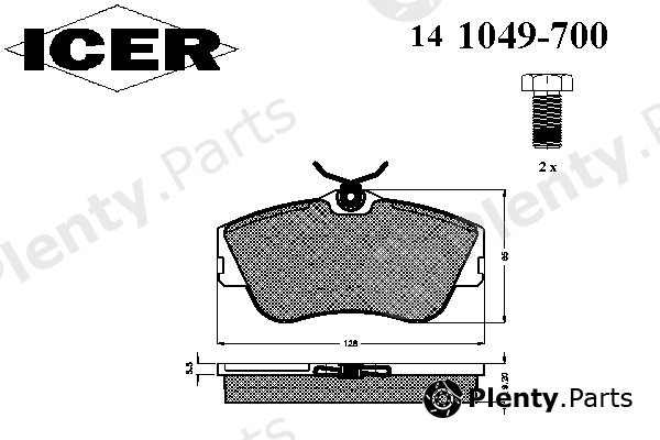  ICER part 141049-700 (141049700) Brake Pad Set, disc brake