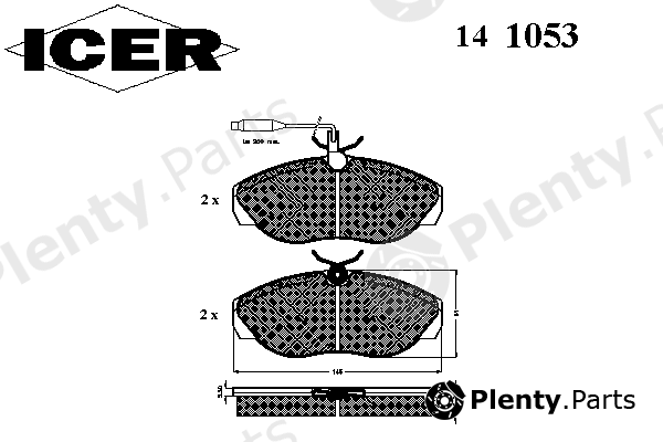  ICER part 141053 Brake Pad Set, disc brake