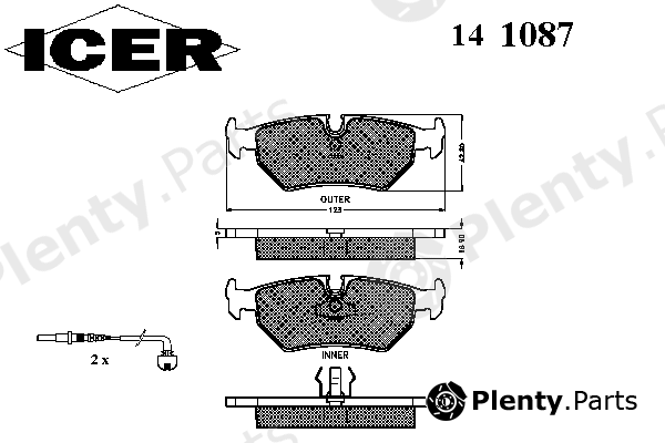 ICER part 141087 Brake Pad Set, disc brake