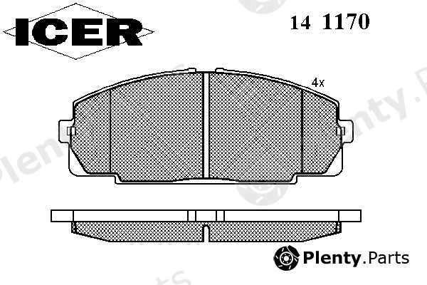  ICER part 141170 Brake Pad Set, disc brake