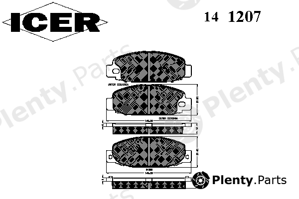  ICER part 141207 Brake Pad Set, disc brake